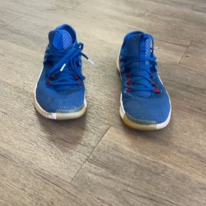 Blue nike shoes